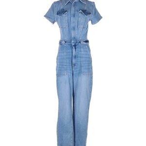 Good American Light Blue Denim Overalls